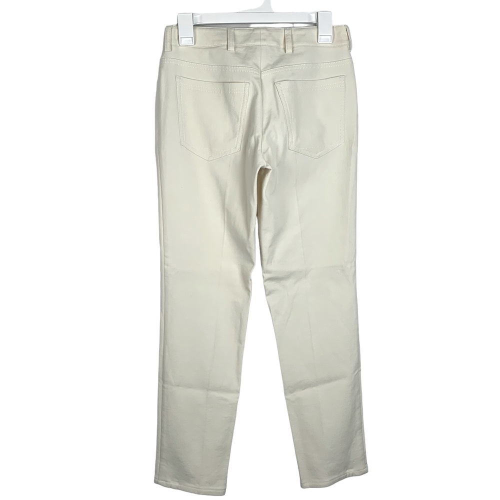 Akris Magda Cotton Silk Pleated Ankle-Crop Trousers in Off-White Size 4 - Picture 9 of 14